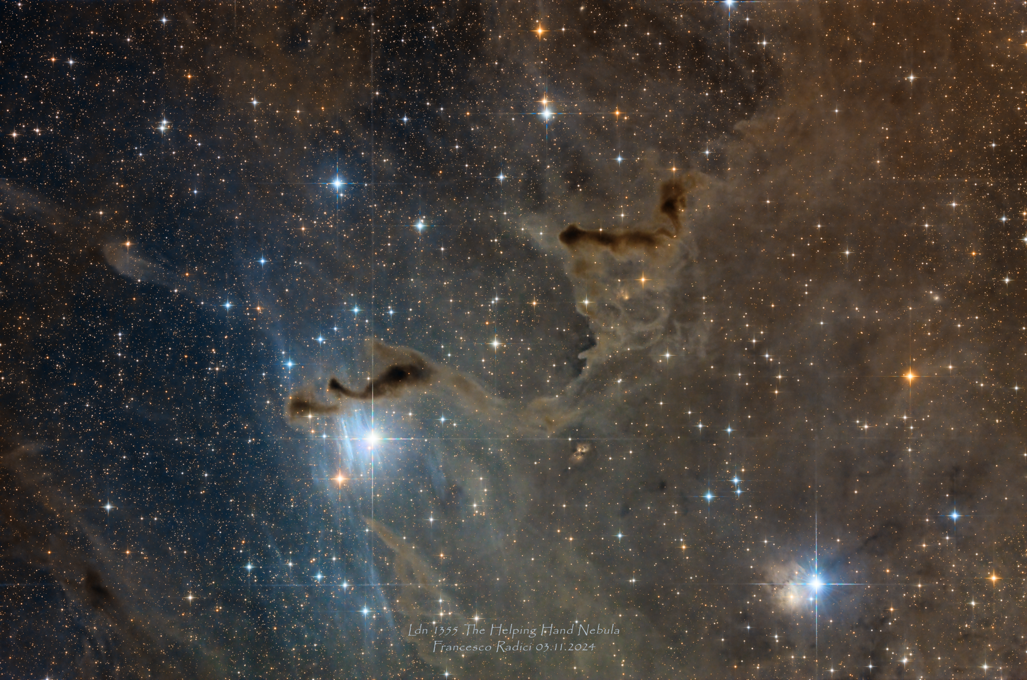 APOD: 2024 November 8 – Helping Hand in Cassiopeia
