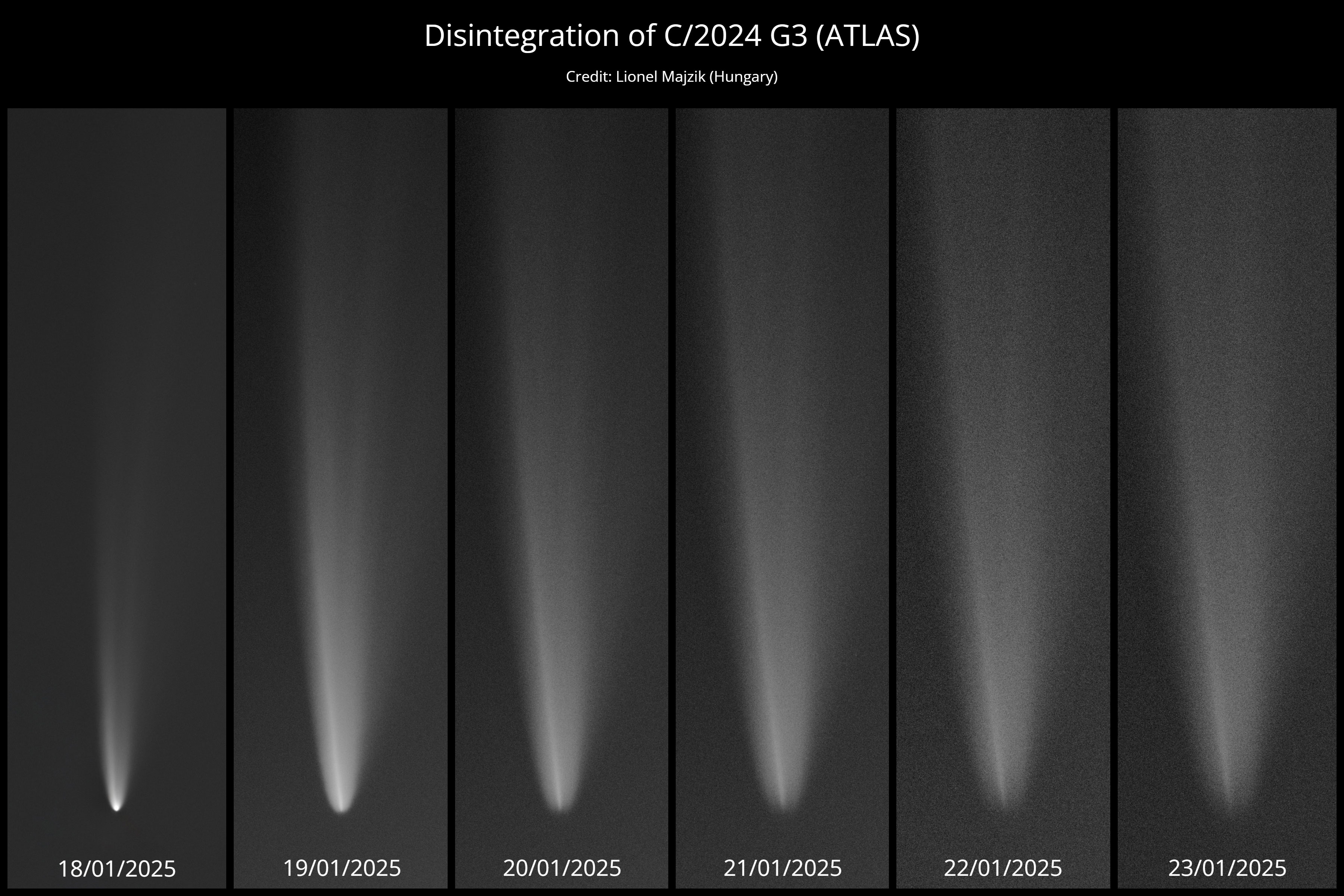 APOD: 2025 February 2 – Comet G3 ATLAS Disintegrates
