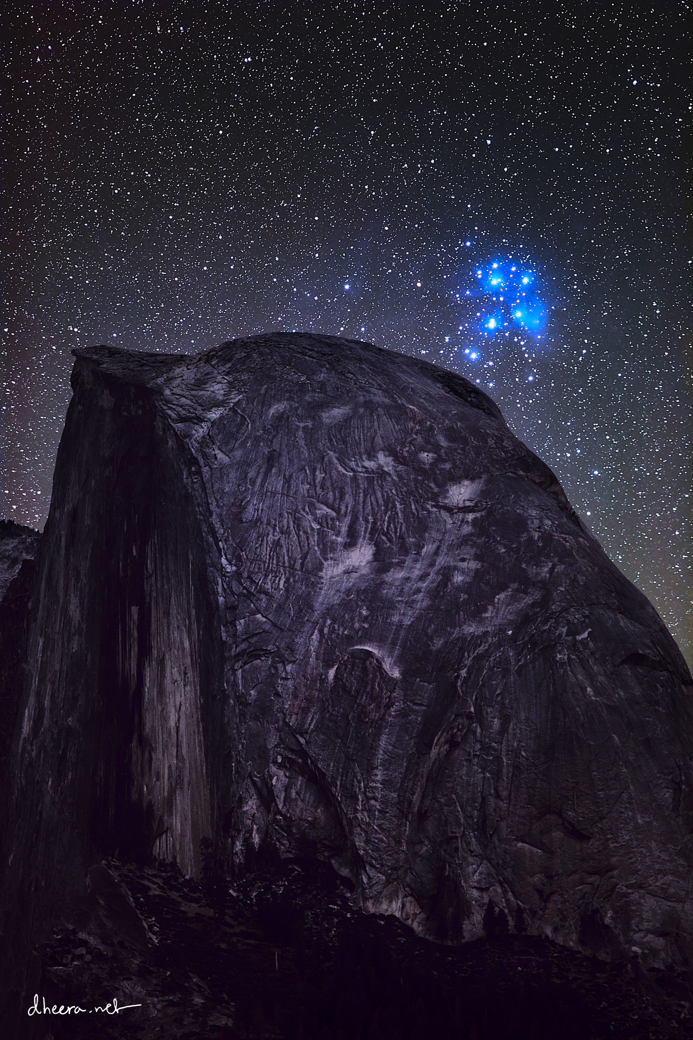 APOD: 2025 January 27 – Pleiades over Half Dome