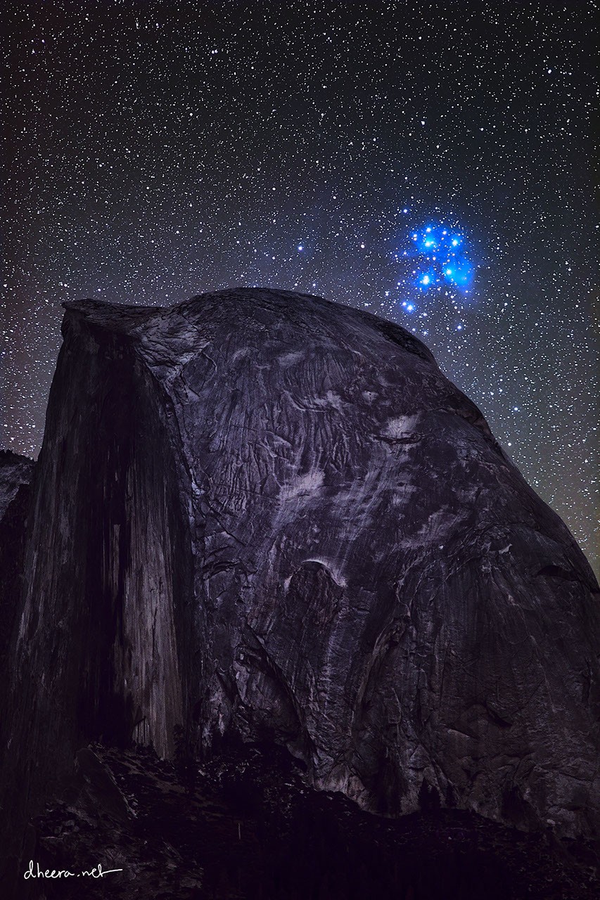 Pleiades over Half Dome — APOD for 2025-01-27