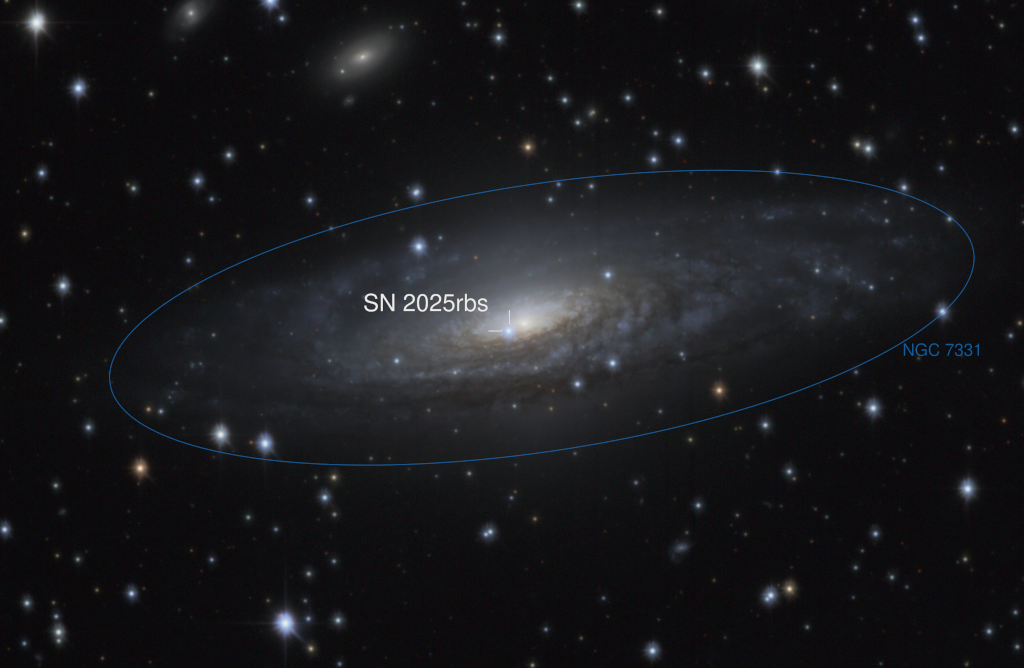 APOD: 2025 July 31 – Supernova 2025rbs in NGC 7331