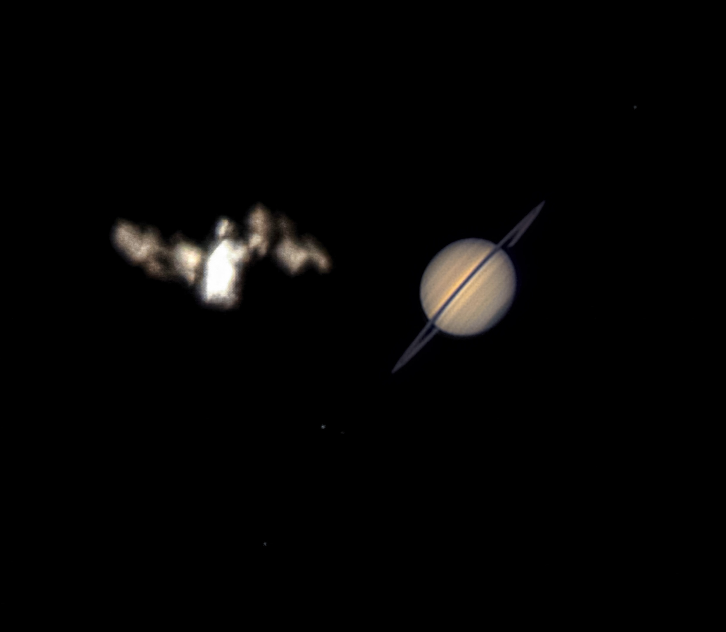 APOD: 2025 July 18 – ISS Meets Saturn