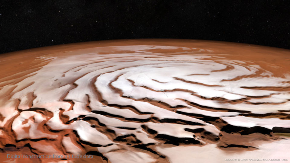 APOD: 2025 July 6 – The Spiral North Pole of Mars
