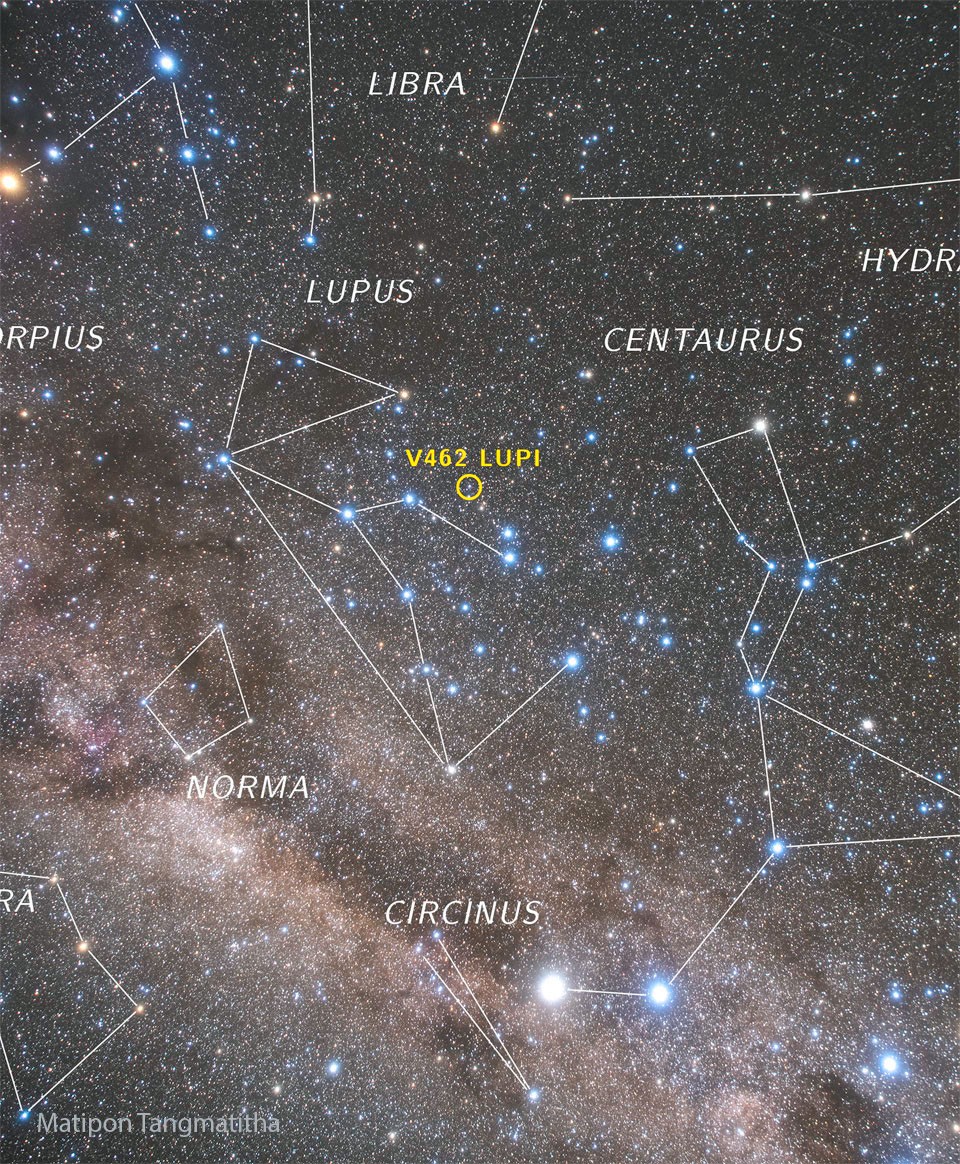 Nova V462 Lupi Now Visible — APOD for 2025-07-03