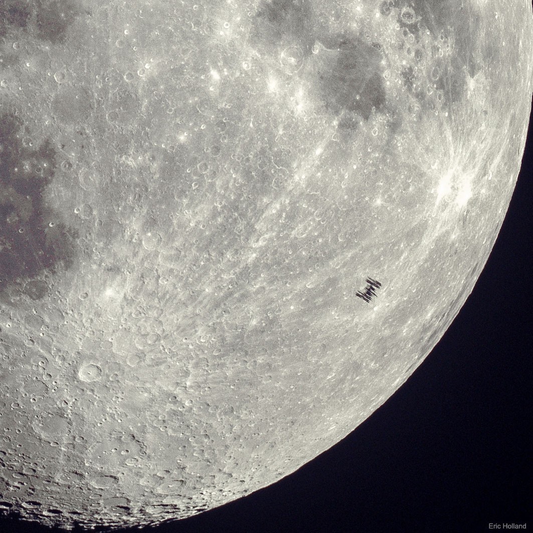 Space Station Silhouette on the Moon — APOD for 2025-06-18