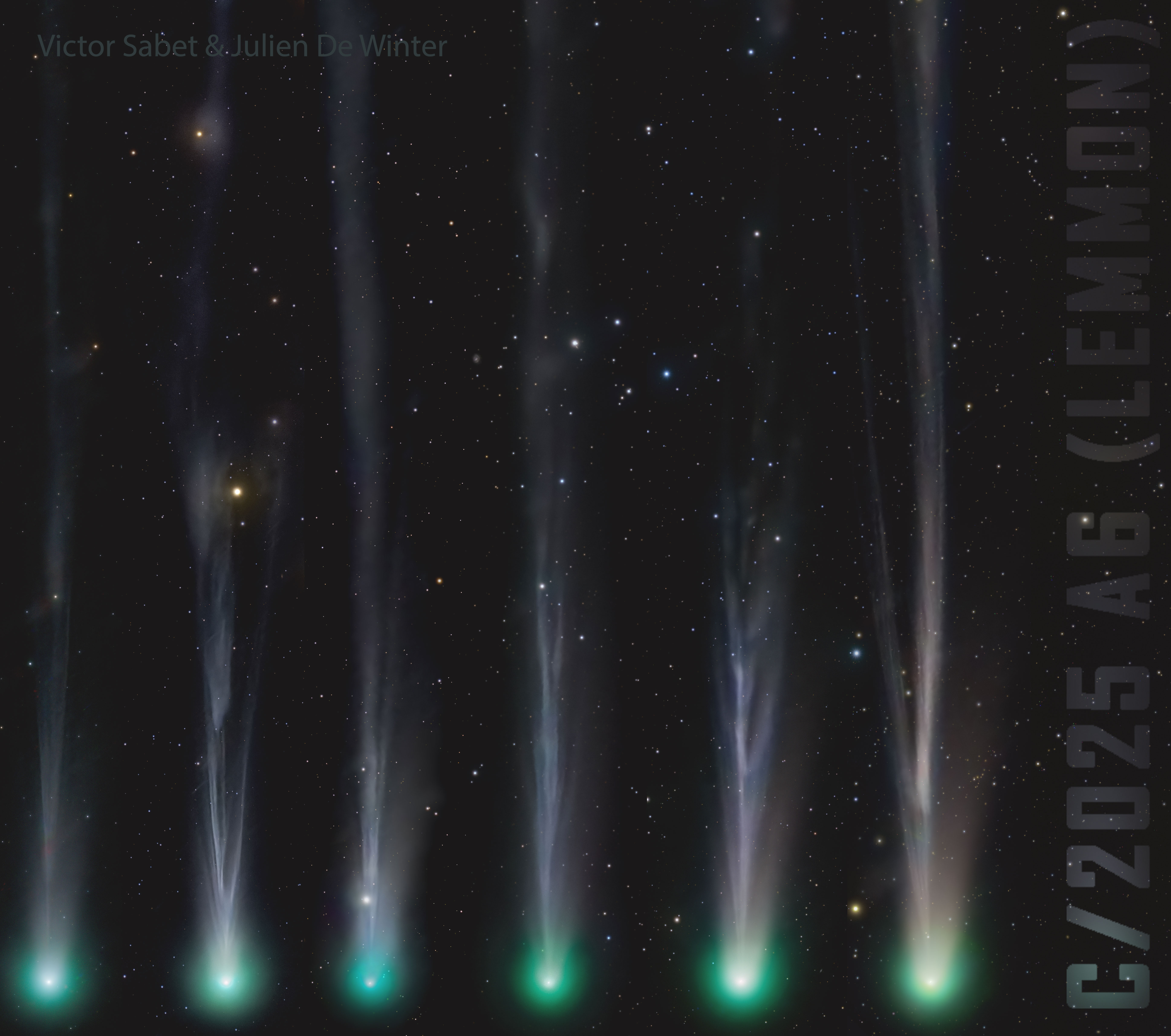 APOD: 2025 October 6 – The Changing Ion Tail of Comet Lemmon