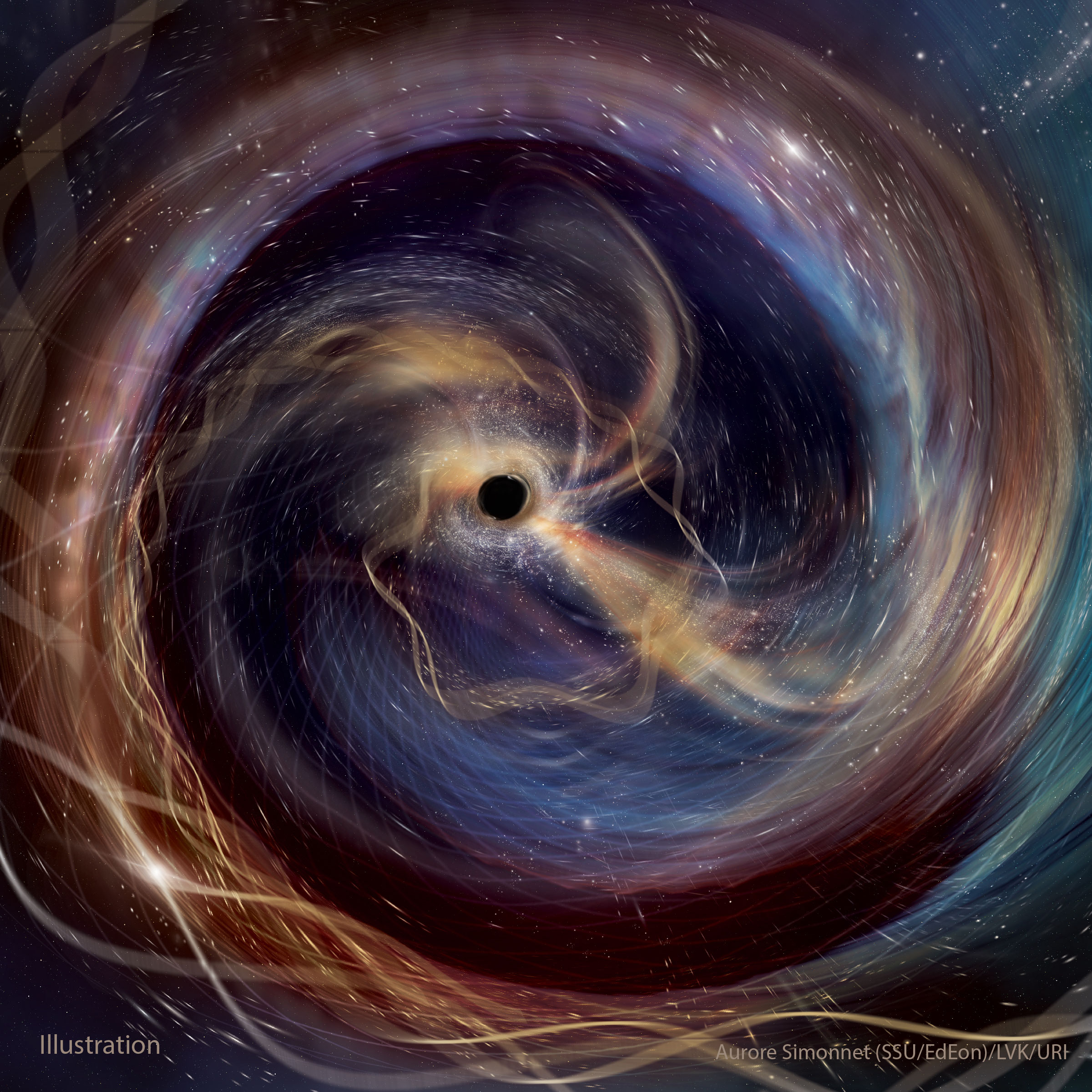 APOD: 2025 September 24 – GW250114: Rotating Black Holes Collide