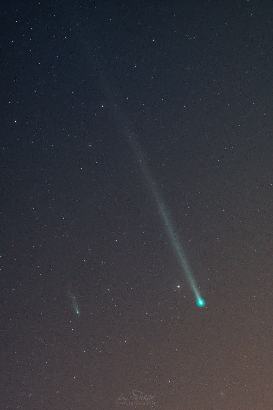 APOD: 2025 September 29 – Two Camera Comets in One Sky