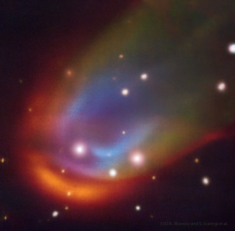APOD: 2026 February 16 – Unexplained Shocks Around a White Dwarf Star