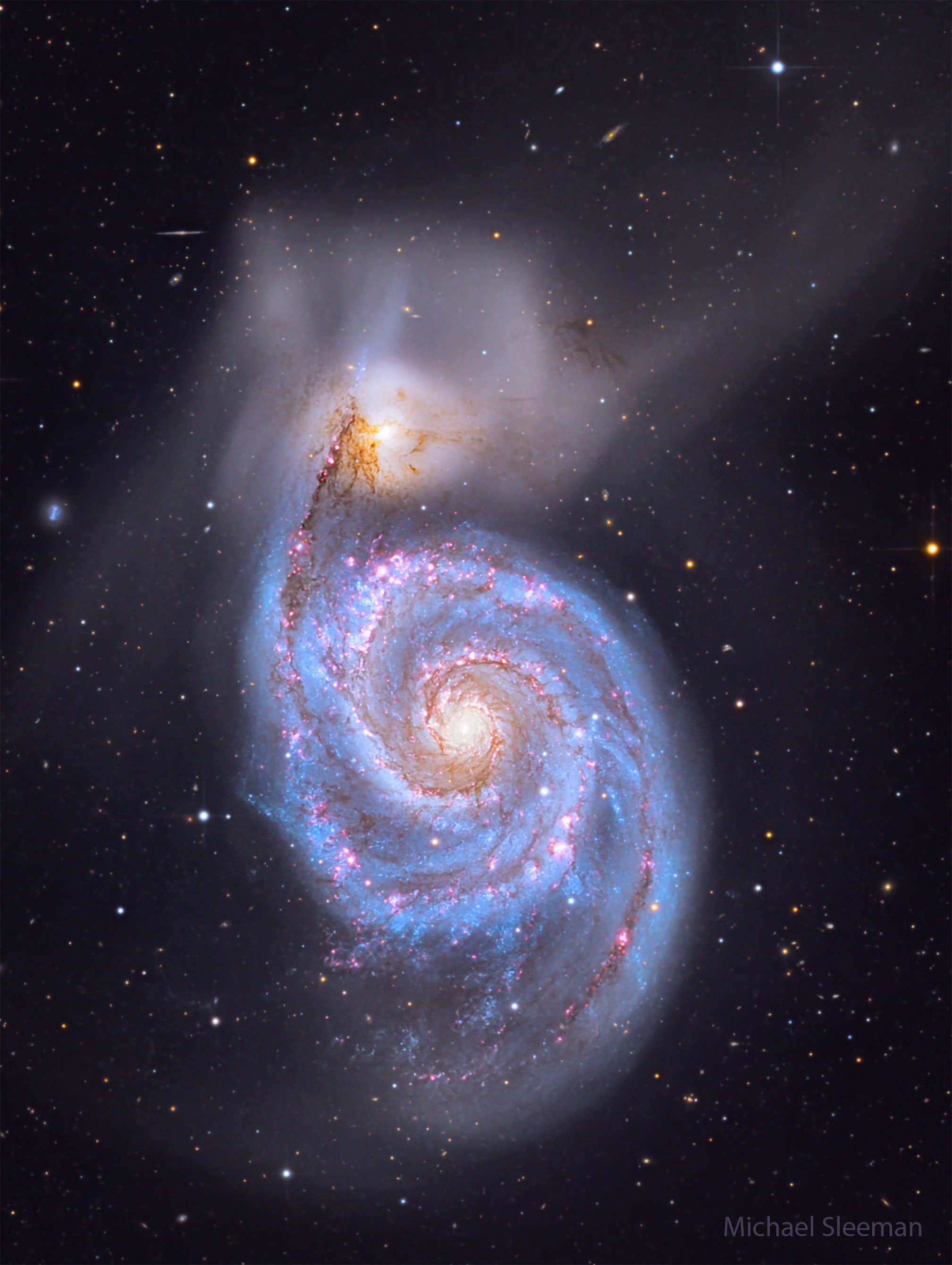APOD: 2026 January 14 – M51: The Whirlpool Galaxy