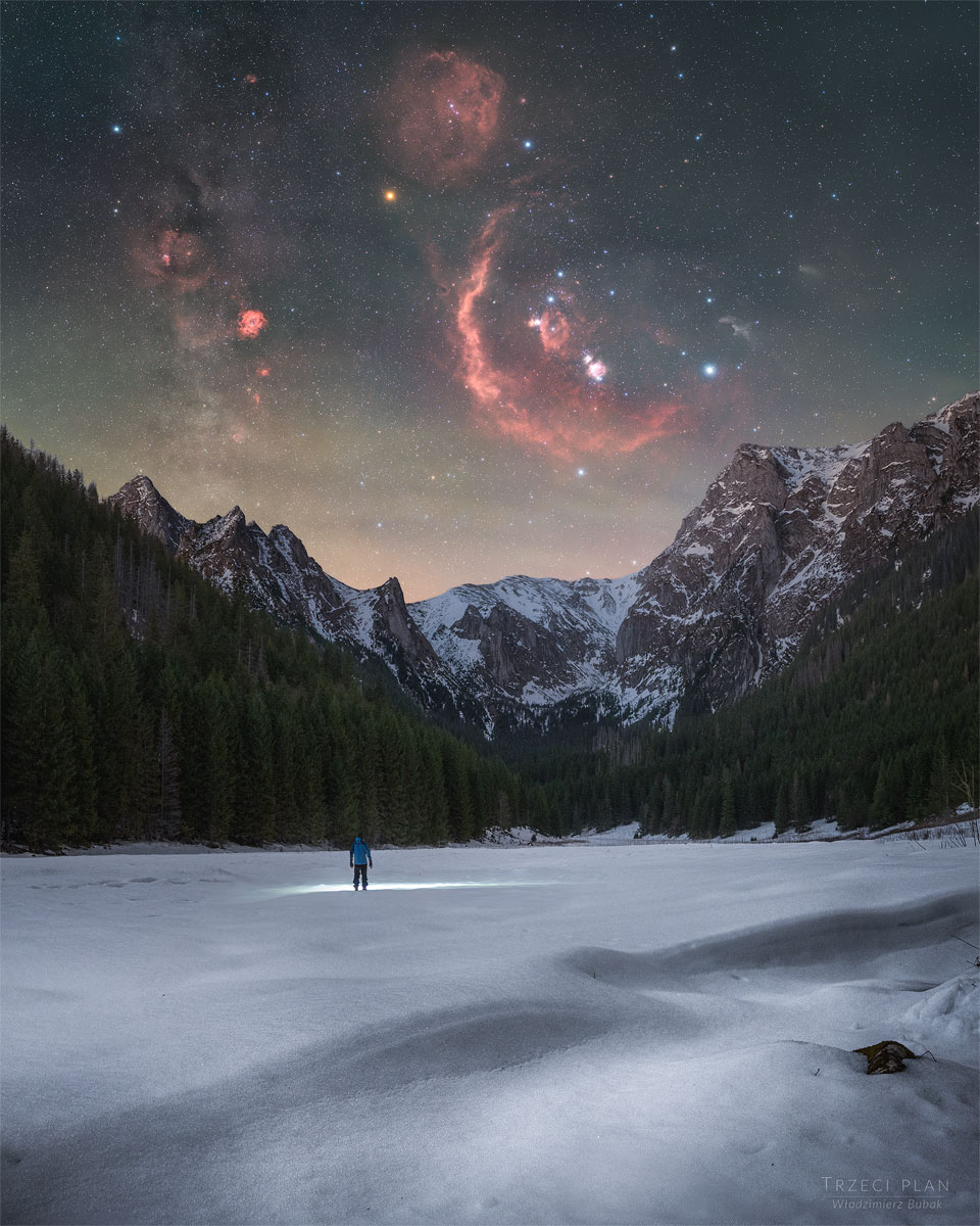 APOD: 2026 January 27 – Orions Treasures over Snowy Mountains
