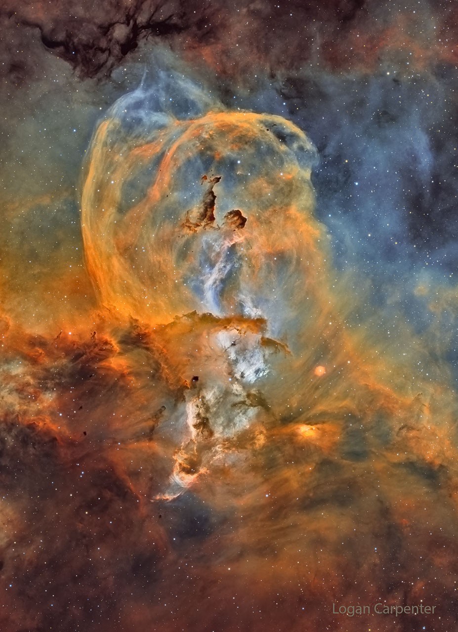 NGC 3576: The Statue of Liberty Nebula — APOD for 2026-07-20