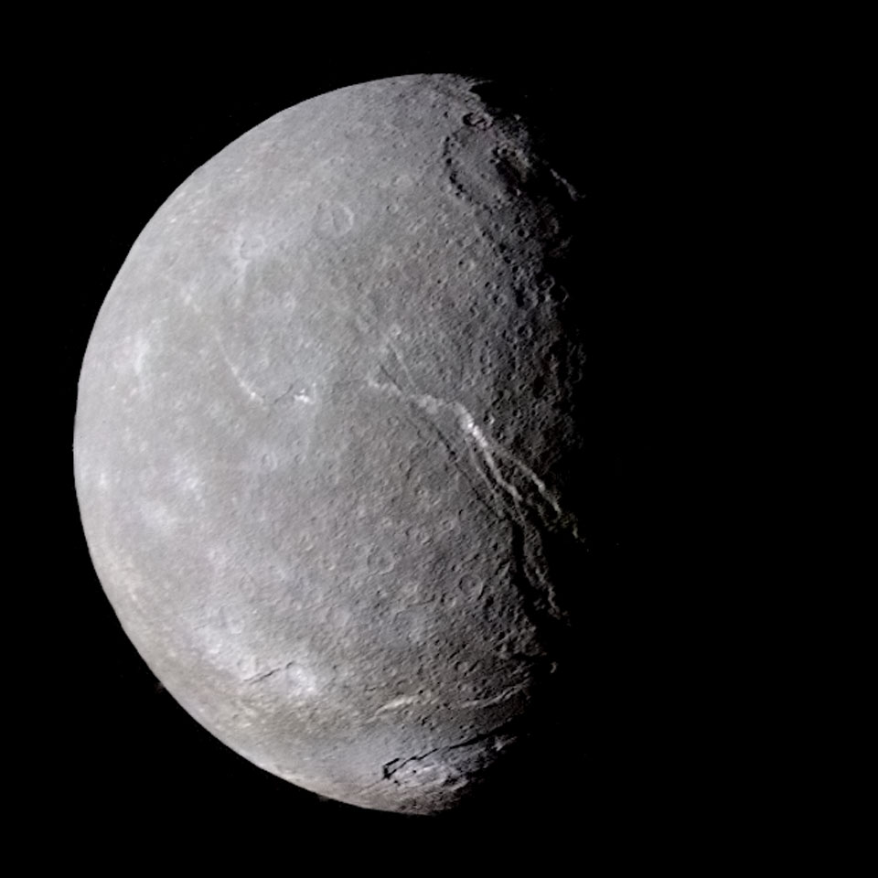 APOD: 2026 March 31 – Uranus Largest Moon: Titania