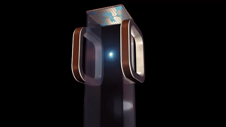 Representación digital de las operaciones dentro del Laboratorio de Átomos Fríos de la NASA a bordo de la Estación Espacial Internacional.