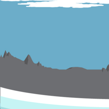 Animation of snow falling on a glacier.