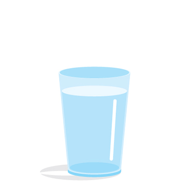 Animation of salt being added to a glass of water.