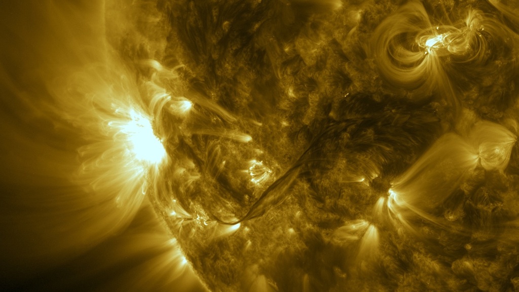 These images from NASA's Solar Dynamics Observatory (SDO) show the range of eruptions and solar flares that we will see more of in 2013.