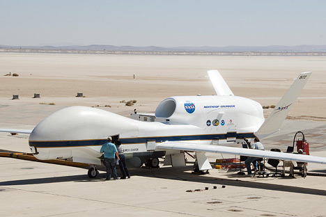 Photograph of NASA's Global Hawk UAV.