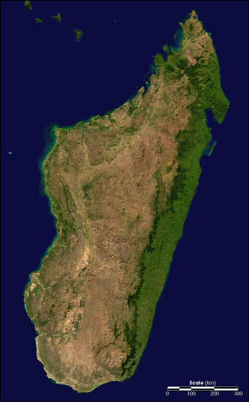 MODIS image of Madagascar