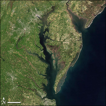 Satellite image of the Chesapeake Bay