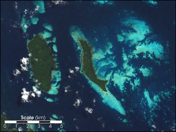 Landsat Image of Mentawai Reefs