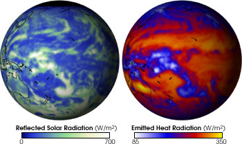 Maps of Reflected Shortwave and Emitted Longwave Radiation