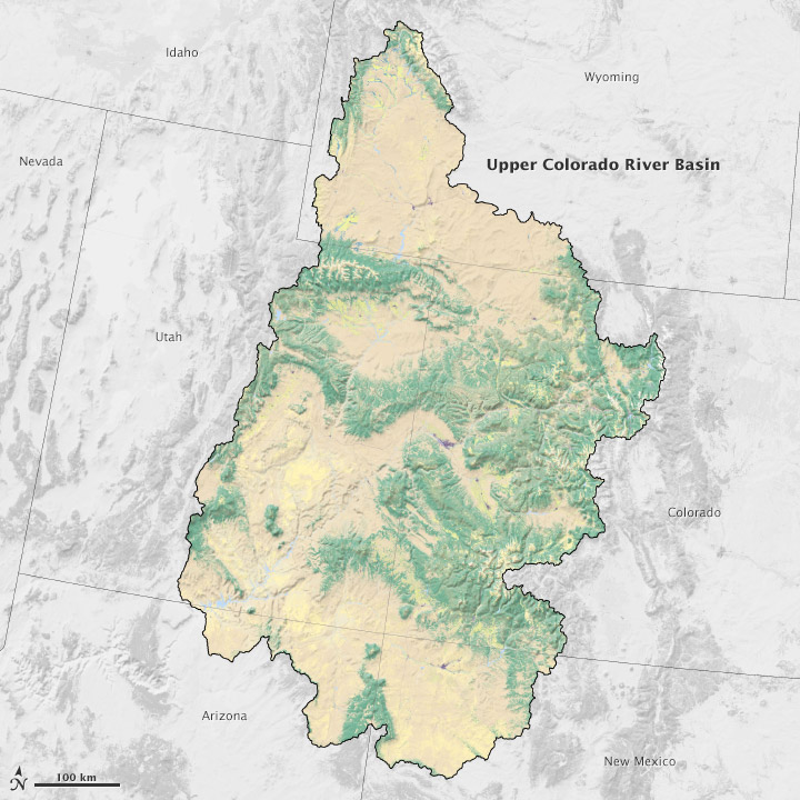 Map of the Uppaer Colorado River Basin.