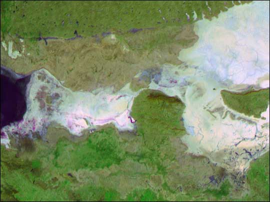 MISR satellite image of dewatering