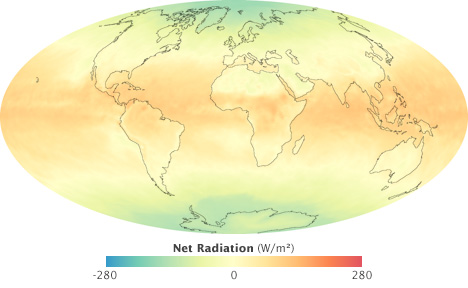 Map of net radiation for September 2008.