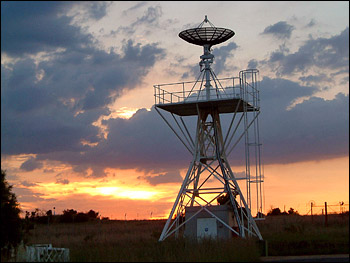 Photograph of South African MODIS direct broadcast antenna.