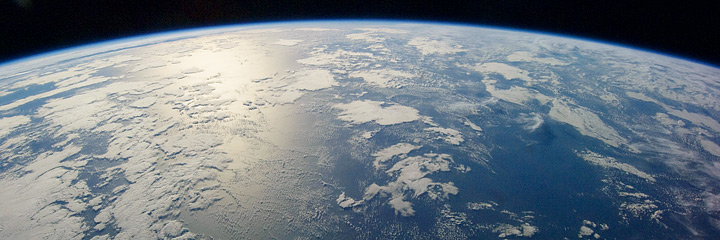 Photograph of sunglint and the Earth's limb from the Internation Space Station Expedition 22.