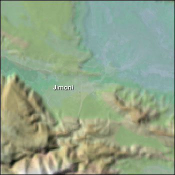 SRTM data acquired prior to the May 2004 flood event reveals that Jimani was built on a pre-existing floodplain.