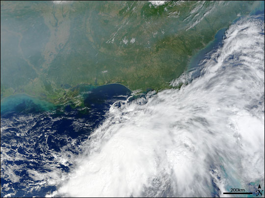 Satellite Image of Smog over the Southeast United States