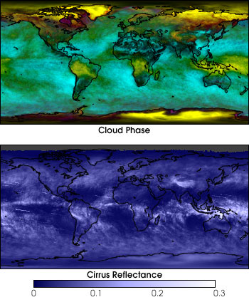 Maps of Cloud Phase and Cirrus
Reflectance