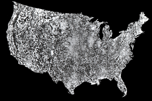 The first NASA satellite image of the contiguous United States.