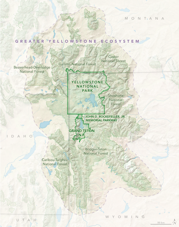 Map of the Greater Yellowstone Ecosystem