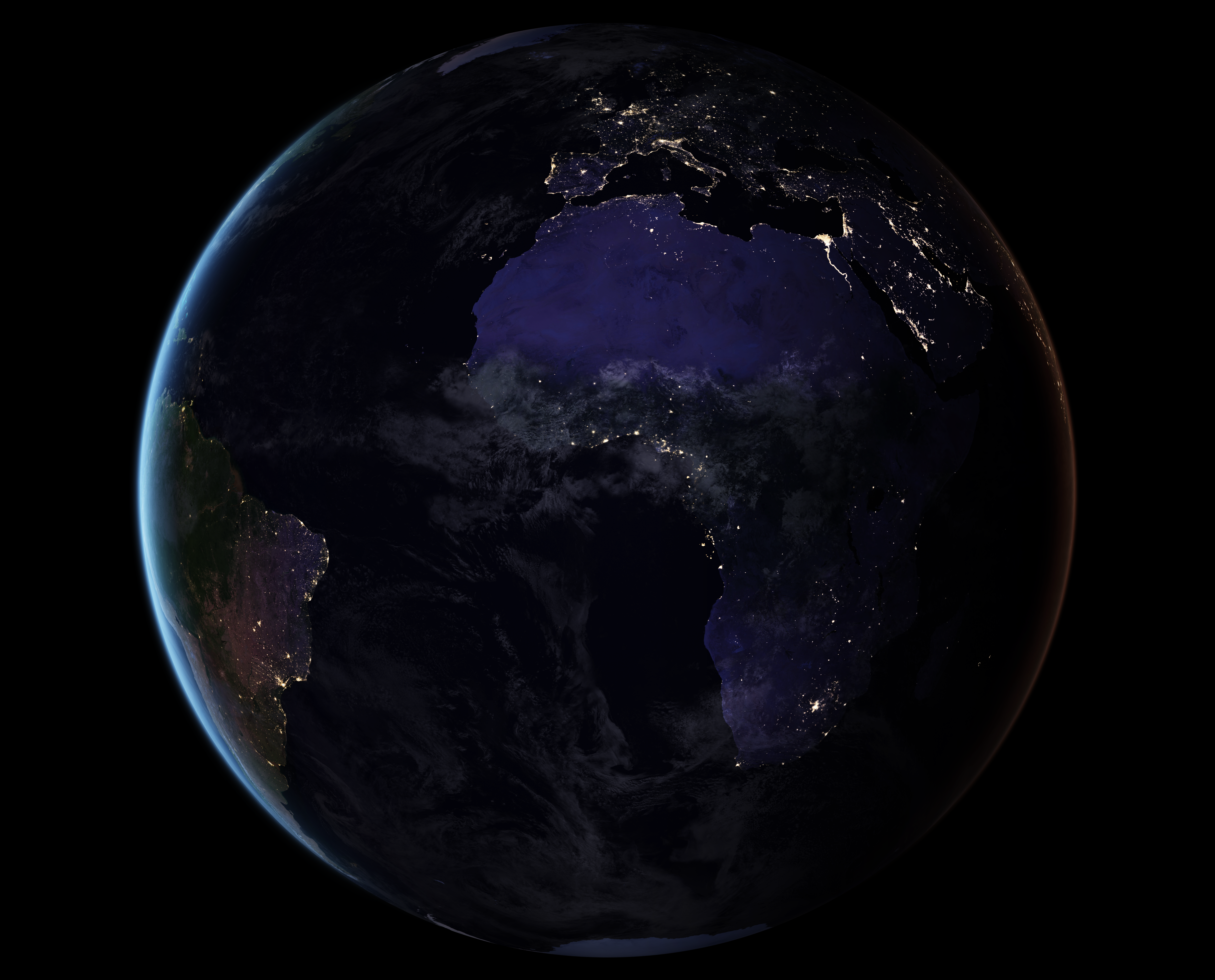 NASA] Mapa Mundo Nocturno Mostra Actividade Humana