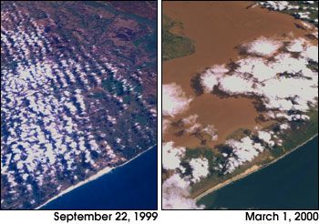 Mozambique from Landsat