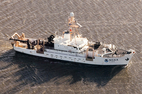 Photograph of the Fisheries Survey Vessel Delaware II.