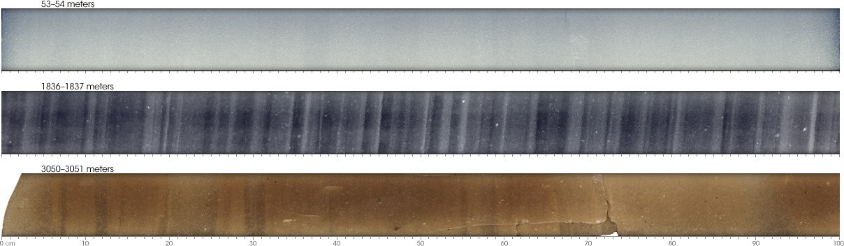 Photographs of Greenland cores