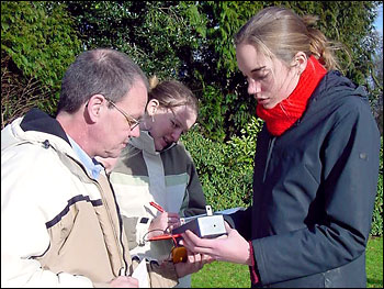 Photograph of Students Learning How to Use a Sun Photometer