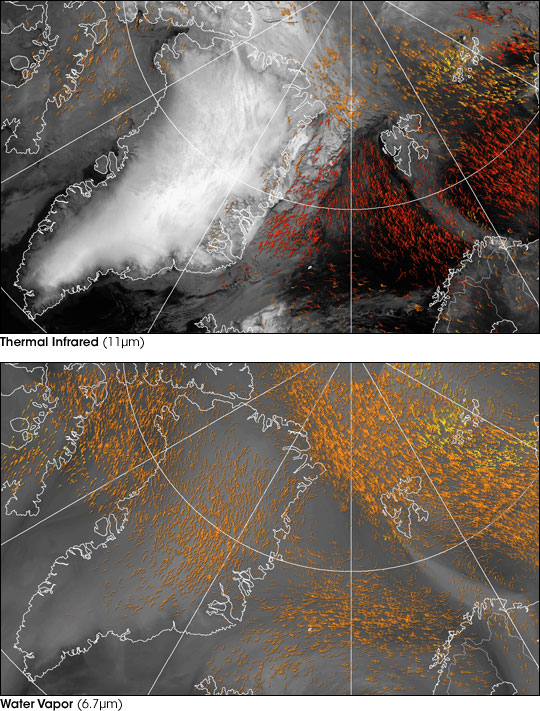 Comparison of Winds Derived from Thermal Infrared and Water Vapor Data