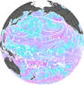 NSCAT wind speed globe