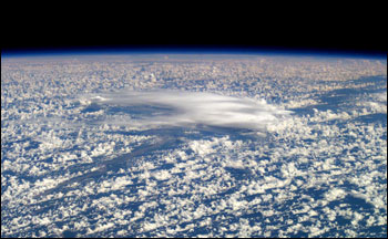 Photograph of Clouds over the Amazon from the International Space Station
