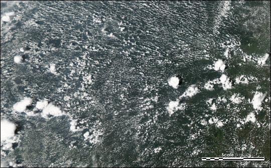 Satellite Image of Clouds in the Amazon