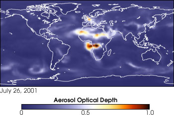 Model Data of Aersols July 26, 2001
