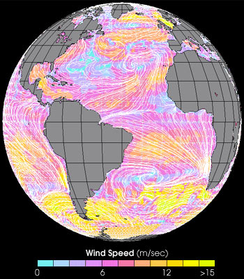 QuikSCAT wind data