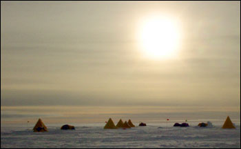 Photograph of Tents in Antarctica