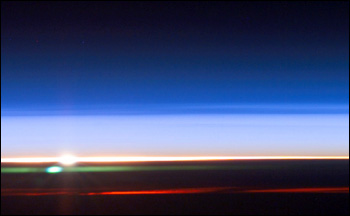 Astronaut Photograph of Sunrise through the Earth's Limb