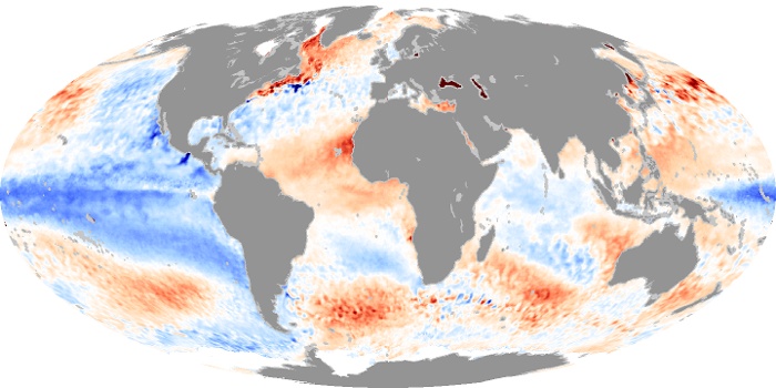 Global Map Sea Surface Temperature Anomaly Image 103